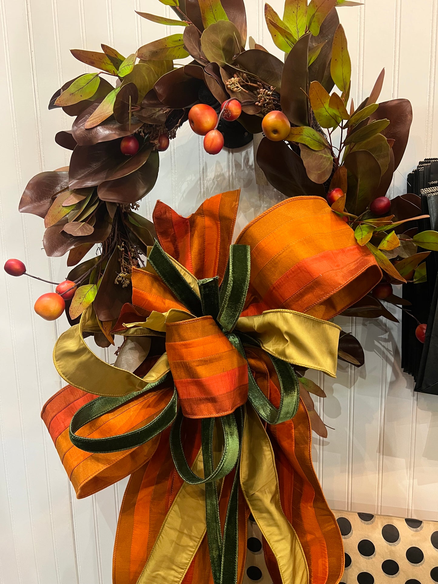 Fall Bow - Orange/AntGold/Fgreen 24"