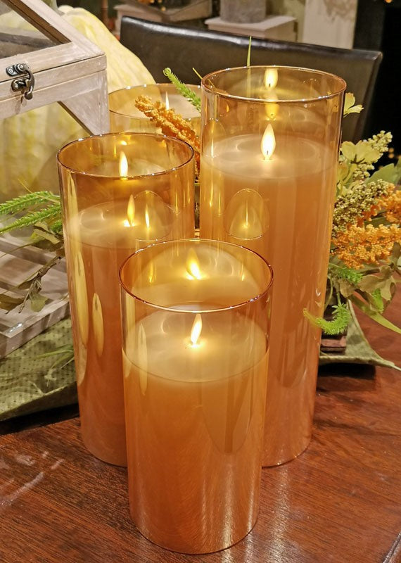 Glass Candle - Set of 3