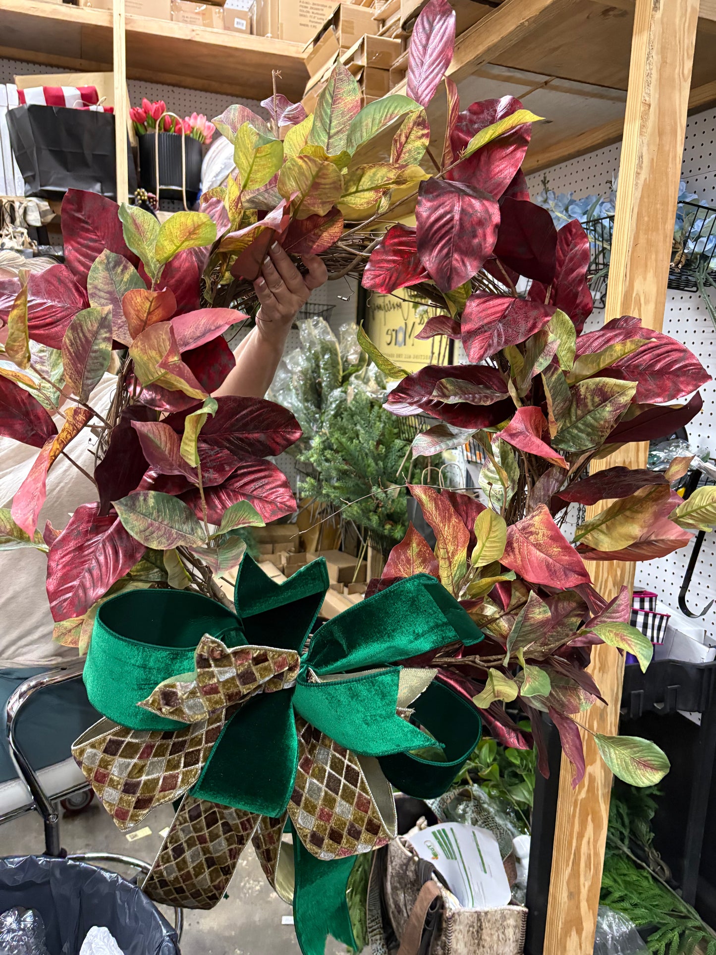 Magnolia Leaf Grapevine Wreath