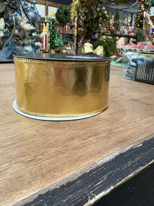 2.5" x 10 yd Gold Metal Sheen