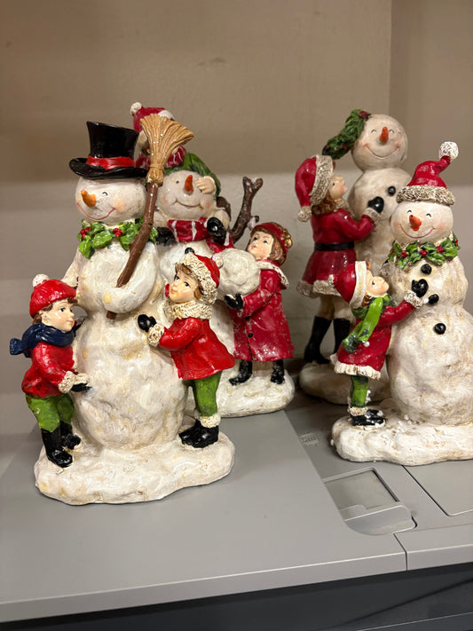 Snowmen w/Kids-S/4